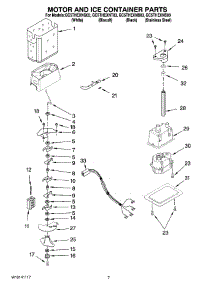 05 - Motor And Ice Container Parts parts for Whirlpool Refrigerator GC5THEXNS03 from AppliancePartsPros.com