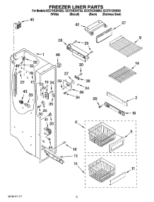 04 - Freezer Liner Parts parts for Whirlpool Refrigerator GC5THEXNT03 from AppliancePartsPros.com