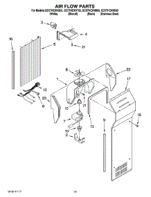 09 - Air Flow Parts parts for Whirlpool Refrigerator GC5THEXNS03 from AppliancePartsPros.com