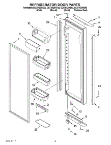 06 - Refrigerator Door Parts parts for Whirlpool Refrigerator GC5THEXNT03 from AppliancePartsPros.com