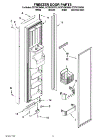 07 - Freezer Door Parts parts for Whirlpool Refrigerator GC5THEXNT03 from AppliancePartsPros.com