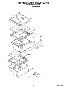 03 - Refrigerator Shelf Parts parts for Whirlpool Refrigerator ED5FVGXSS01 from AppliancePartsPros.com