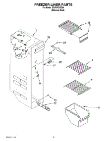 04 - Freezer Liner Parts parts for Whirlpool Refrigerator ED5FVGXSS01 from AppliancePartsPros.com