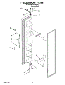 07 - Freezer Door Parts parts for Whirlpool Refrigerator ED5FVGXSS01 from AppliancePartsPros.com