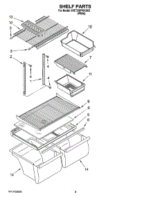 05 - Shelf Parts, Optional Parts parts for Whirlpool Refrigerator 8VET2WPKKQ05 from AppliancePartsPros.com
