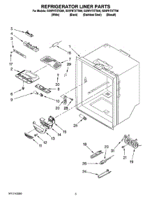 03 - Refrigerator Liner Parts parts for Whirlpool Refrigerator GX5FHTXTT00 from AppliancePartsPros.com
