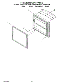 07 - Freezer Door Parts parts for Whirlpool Refrigerator GX5FHTXTB00 from AppliancePartsPros.com