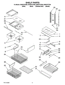 06 - Shelf Parts parts for Whirlpool Refrigerator GX5FHTXTQ00 from AppliancePartsPros.com
