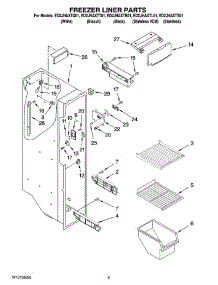 04 - Freezer Liner Parts parts for Whirlpool Refrigerator ED2JHAXTT01 from AppliancePartsPros.com