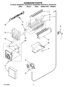 10 - Icemaker Parts parts for Whirlpool Refrigerator ED2JHAXTS01 from AppliancePartsPros.com