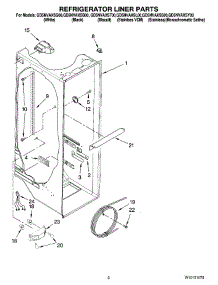 02 - Refrigerator Liner Parts parts for Whirlpool Refrigerator GD5NVAXST00 from AppliancePartsPros.com