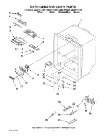 03 - Refrigerator Liner Parts parts for Whirlpool Refrigerator GB2SHTXTB00 from AppliancePartsPros.com