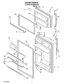 02 - Door Parts parts for Whirlpool Refrigerator 8ET8WPKXKT06 from AppliancePartsPros.com
