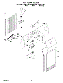 10 - Air Flow Parts parts for Whirlpool Refrigerator ED5JHEXTQ00 from AppliancePartsPros.com