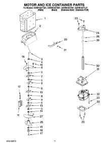 05 - Motor And Ice Container Parts parts for Whirlpool Refrigerator GD5RHAXTB01 from AppliancePartsPros.com