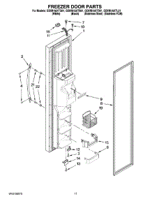 07 - Freezer Door Parts parts for Whirlpool Refrigerator GD5RHAXTB01 from AppliancePartsPros.com