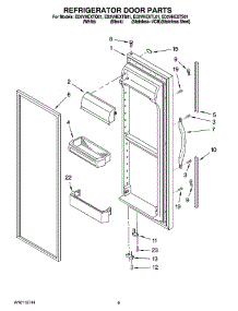 06 - Refrigerator Door Parts parts for Whirlpool Refrigerator ED2VHEXTS01 from AppliancePartsPros.com