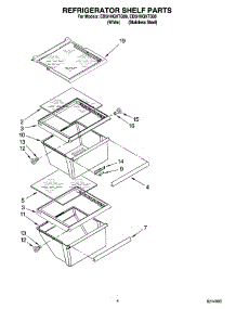 03 - Refrigerator Shelf Parts parts for Whirlpool Refrigerator ED5HHGXTS00 from AppliancePartsPros.com