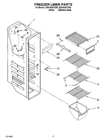 04 - Freezer Liner Parts parts for Whirlpool Refrigerator ED5HHGXTS00 from AppliancePartsPros.com