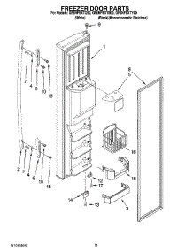 07 - Freezer Door Parts parts for Whirlpool Refrigerator GF6NFEXTB00 from AppliancePartsPros.com