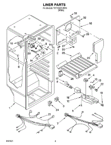 03 - Liner Parts parts for Whirlpool Refrigerator YET18RKXJW00 from AppliancePartsPros.com