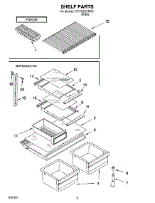 05 - Shelf Parts, Optional Parts parts for Whirlpool Refrigerator YET18RKXJW00 from AppliancePartsPros.com