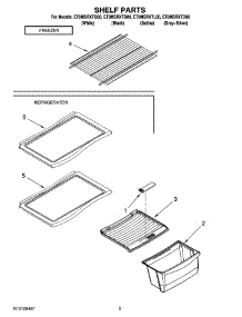 05 - Shelf Parts, Optional Parts parts for Whirlpool Refrigerator ET0MSRXTD00 from AppliancePartsPros.com
