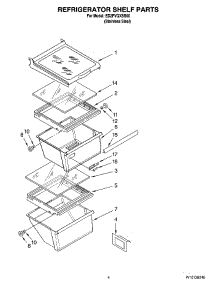 03 - Refrigerator Shelf Parts parts for Whirlpool Refrigerator ED2FVGXSS00 from AppliancePartsPros.com