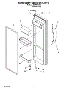06 - Refrigerator Door Parts parts for Whirlpool Refrigerator ED2FVGXSS00 from AppliancePartsPros.com