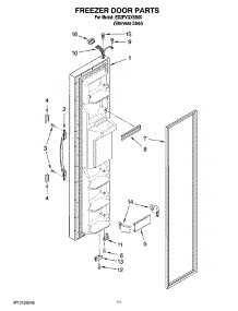 07 - Freezer Door Parts parts for Whirlpool Refrigerator ED2FVGXSS00 from AppliancePartsPros.com