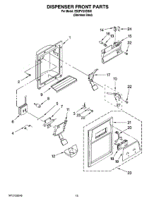 08 - Dispenser Front Parts parts for Whirlpool Refrigerator ED2FVGXSS00 from AppliancePartsPros.com
