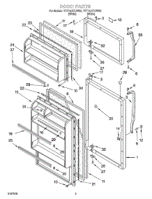 02 - Door Parts parts for Whirlpool Refrigerator YET14JKXJW00 from AppliancePartsPros.com