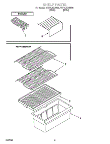 05 - Shelf Parts parts for Whirlpool Refrigerator YET14JKXJW00 from AppliancePartsPros.com