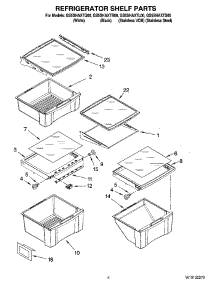 03 - Refrigerator Shelf Parts parts for Whirlpool Refrigerator GS5SHAXTQ00 from AppliancePartsPros.com