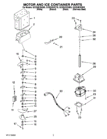 05 - Motor And Ice Container Parts parts for Whirlpool Refrigerator GC5SHEXNB05 from AppliancePartsPros.com