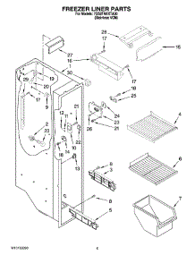04 - Freezer Liner Parts parts for Whirlpool Refrigerator 7GS2FHAXTA00 from AppliancePartsPros.com