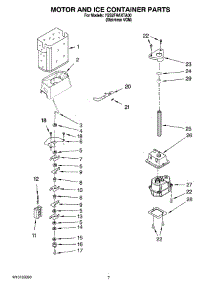 05 - Motor And Ice Container Parts parts for Whirlpool Refrigerator 7GS2FHAXTA00 from AppliancePartsPros.com