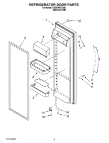 06 - Refrigerator Door Parts parts for Whirlpool Refrigerator 7GS2FHAXTA00 from AppliancePartsPros.com