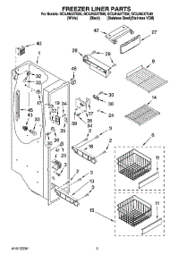 04 - Freezer Liner Parts parts for Whirlpool Refrigerator GC3JHAXTB00 from AppliancePartsPros.com