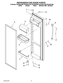 06 - Refrigerator Door Parts parts for Whirlpool Refrigerator ED2JHAXTL00 from AppliancePartsPros.com
