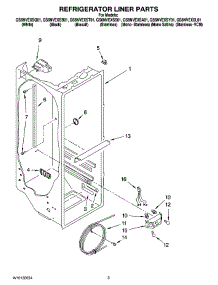 02 - Refrigerator Liner Parts parts for Whirlpool Refrigerator GS6NVEXSL01 from AppliancePartsPros.com