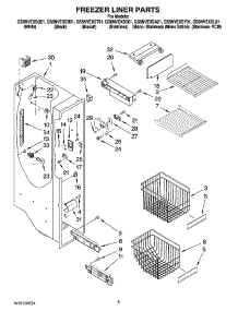 04 - Freezer Liner Parts parts for Whirlpool Refrigerator GS6NVEXSL01 from AppliancePartsPros.com