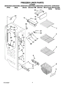 04 - Freezer Liner Parts parts for Whirlpool Refrigerator GD5NVAXSA01 from AppliancePartsPros.com