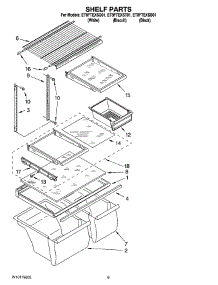 05 - Shelf Parts, Optional Parts parts for Whirlpool Refrigerator ET8FTEXSB01 from AppliancePartsPros.com