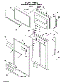 02 - Door Parts parts for Whirlpool Refrigerator ET1PHKXPQ06 from AppliancePartsPros.com