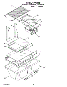 05 - Shelf Parts, Optional Parts (Not Included) parts for Whirlpool Refrigerator ET1PHKXPQ06 from AppliancePartsPros.com