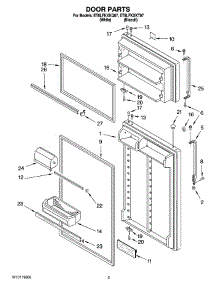 02 - Door Parts parts for Whirlpool Refrigerator ET8LFKXKT07 from AppliancePartsPros.com