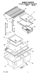05 - Shelf Parts, Optional Parts parts for Whirlpool Refrigerator ET8LFKXKT07 from AppliancePartsPros.com
