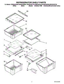 03 - Refrigerator Shelf Parts parts for Whirlpool Refrigerator GD5NVAXSS00 from AppliancePartsPros.com