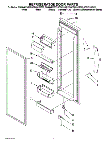 06 - Refrigerator Door Parts parts for Whirlpool Refrigerator GD5NVAXSS00 from AppliancePartsPros.com